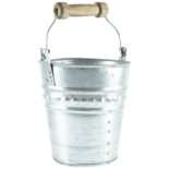 سطل گالوانیزه مدل تک دسته (رنگ استیل)