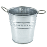 سطل گالوانیزه مدل دسته گوشواره ای (رنگ استیل)