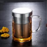 لیوان دمنوش درب استیل کد 60