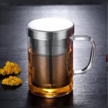 لیوان دمنوش درب استیل کد 60